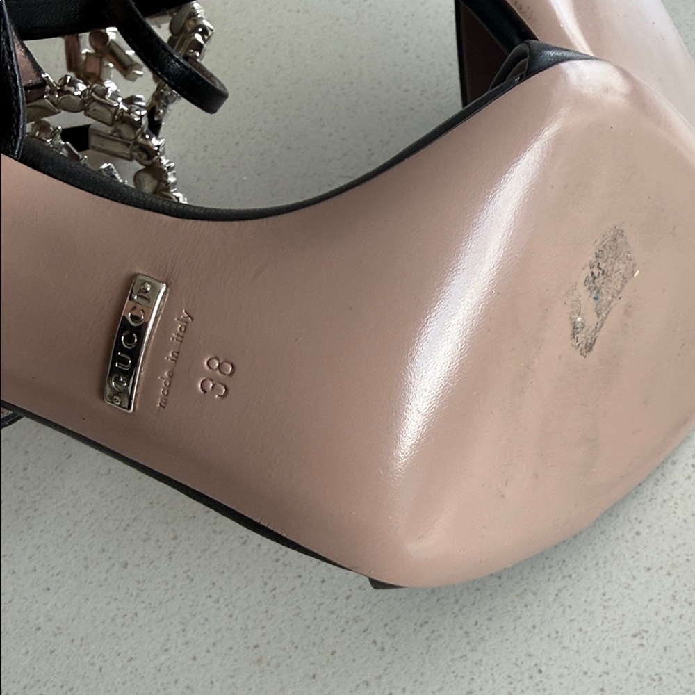 Gucci Black Heels with Crystal Accents - Picture 6 of 6